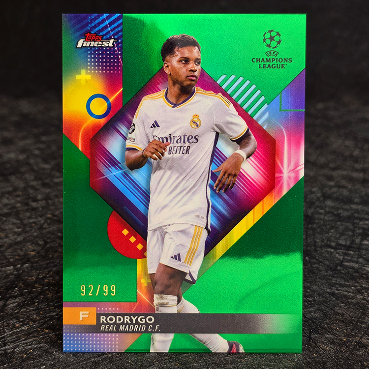 Topps Finest UEFA 2023-24 - Green - Rodrygo, Real Madrid /99 #66