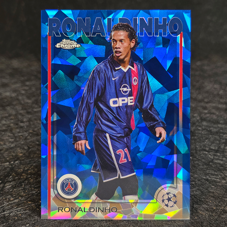 Topps Chrome UEFA 2024-25 - Blue - Ronaldinho, Paris St Germain #173
