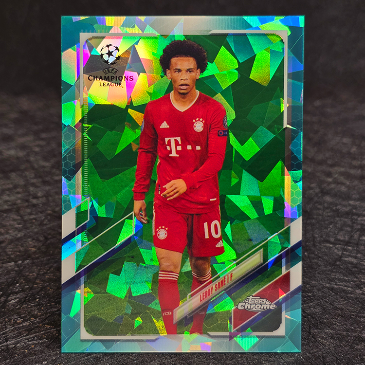 Topps Chrome UEFA 2020-21 - Aqua - Leroy Sane, Bayern Munchen /150 #62