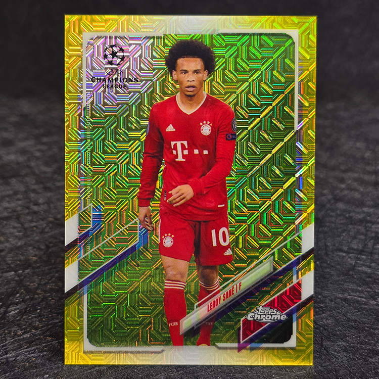 Topps Chrome UEFA 2020-21 - Japanese Edition, Yellow - Leroy Sane, Bayern Munchen /150 #62