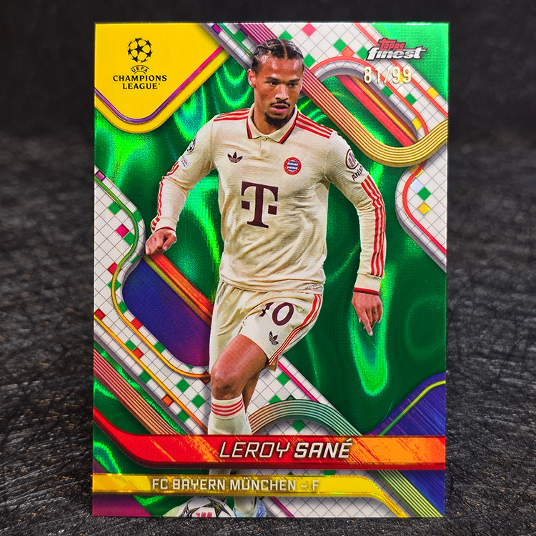 Topps Finest UEFA 2024-25 - Green - Leroy Sane, Bayern Munchen /99 #79