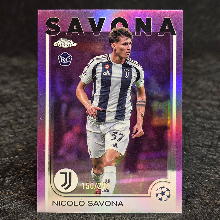 Topps Chrome UEFA 2024-25 - Purple - Nicolo Savona, Juventus /299 #46