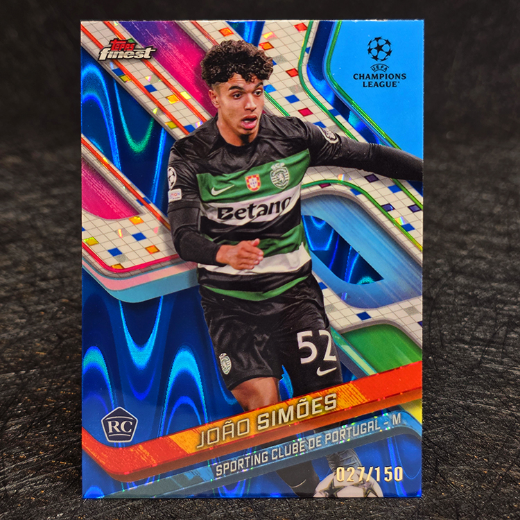 Topps Finest UEFA 2024-25 - Blue - Joao Simoes, Sporting /150 #83