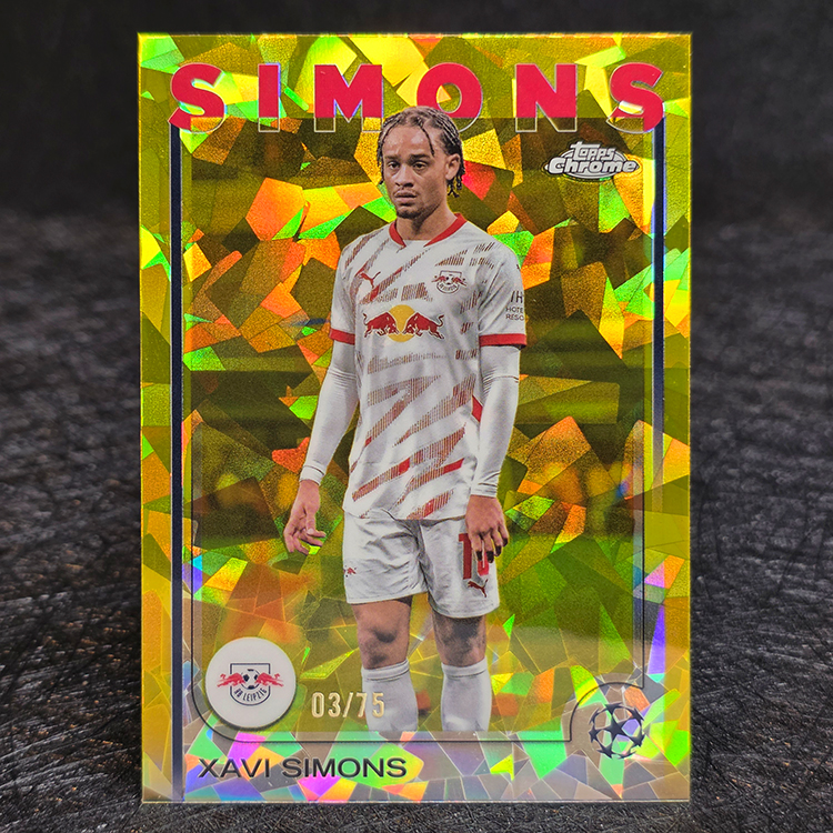 Topps Chrome UEFA 2024-25 - Gold - Xavi Simons, Leipzig /75 #37