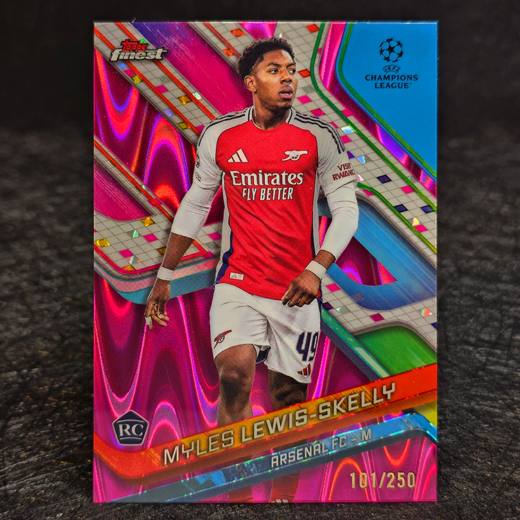 Topps Finest UEFA 2024-25 - Pink - Myles Lewis-Skelly, Arsenal /250 #125