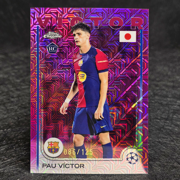 Topps Chrome UEFA 2024-25 - Japanese Edition, Pink - Pau Victor, Barcelona /125 #16