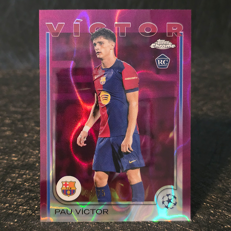 Topps Chrome UEFA 2024-25 - Pink - Pau Victor, Barcelona /75 #16
