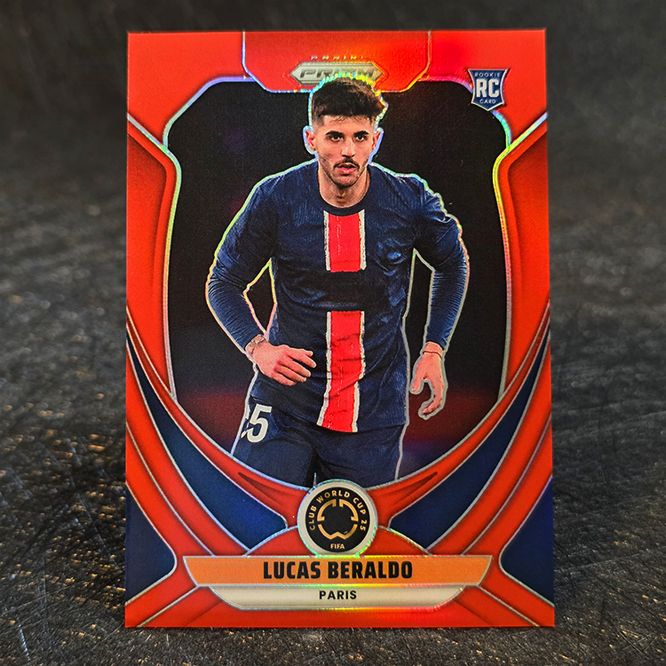 Panini Prizm FIFA Club WC 2025 - Red - Lucas Beraldo, Paris St Germain /199 #157