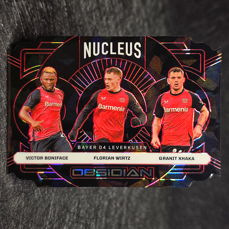 Panini Obsidian 2024-25 - Nucleus - Victor Boniface, Florian Wirtz, Granit Xhaka, Bayer Leverkusen /28 #4
