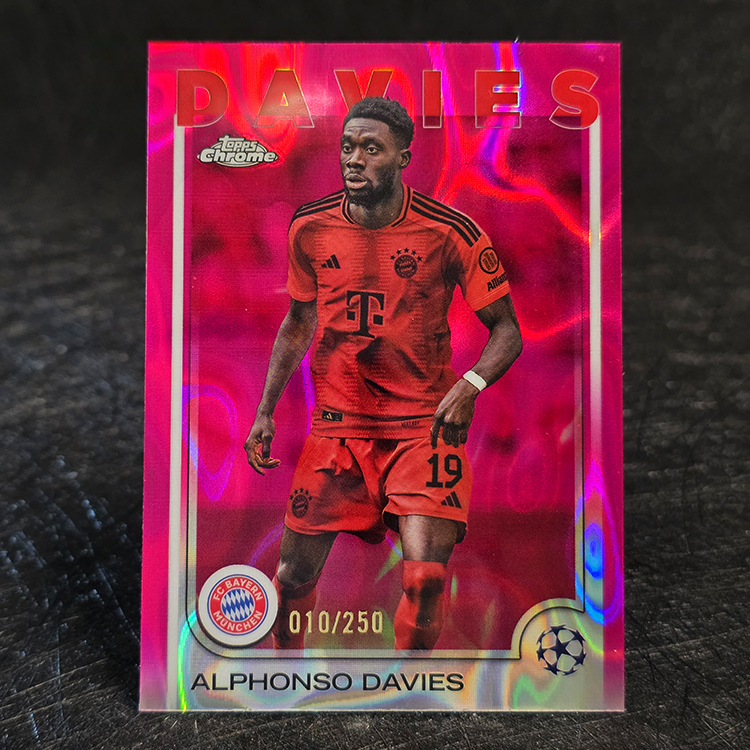 Topps Chrome UEFA 2024-25 - Pink - Alphonso Davies, Bayern Munchen /250 #96