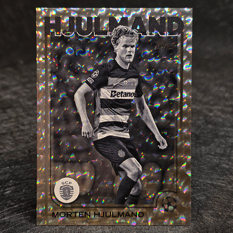 Topps UEFA 2024-25 - Black & White - Morten Hjulmand, Sporting /150 #175
