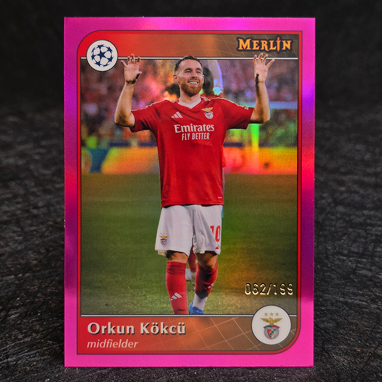 Topps Merlin UEFA 2024-25 - Pink - Orkun Kokcu, Benfica /199 #84