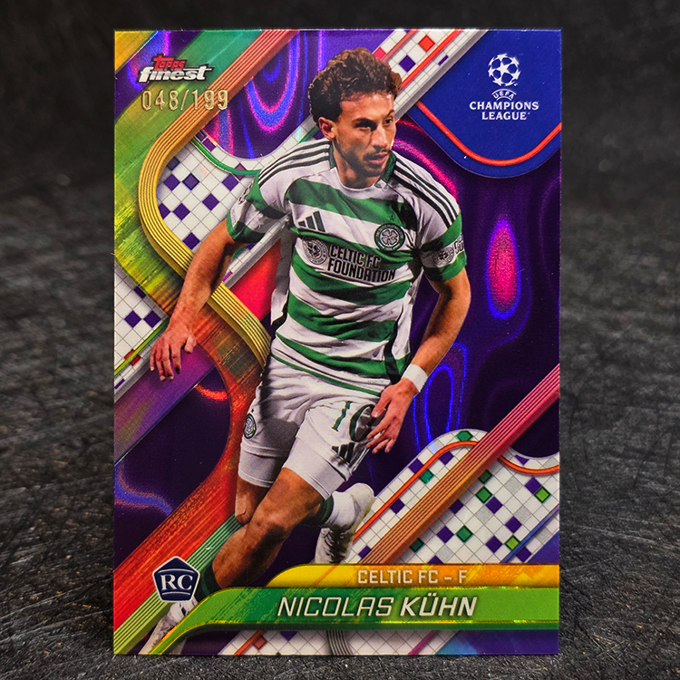 Topps Finest UEFA 2024-25 - Purple - Nicolas Kuhn, Celtic /199 #60