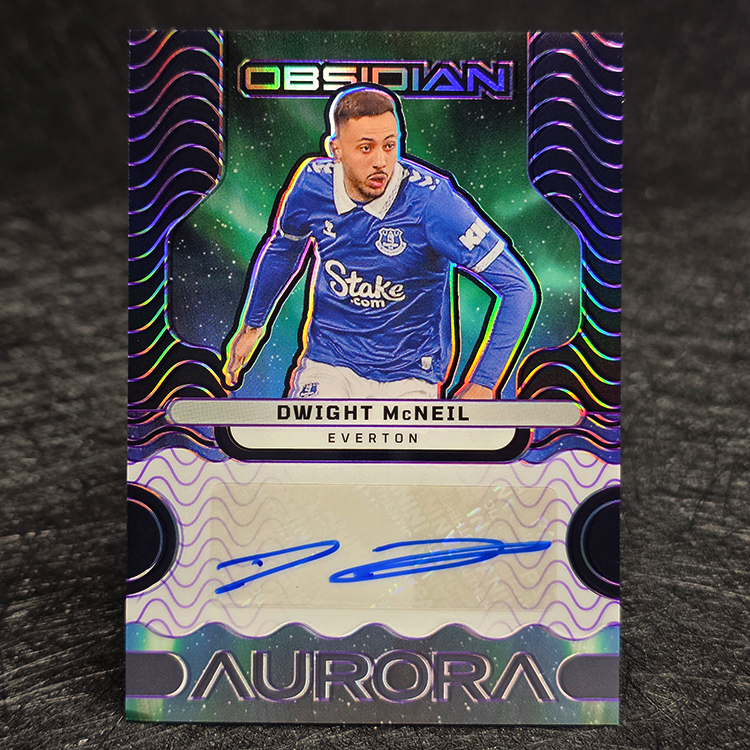 Panini Obsidian 2023-24 - Auto, Aurora - Dwight McNeil, Everton /50 #AA-DM