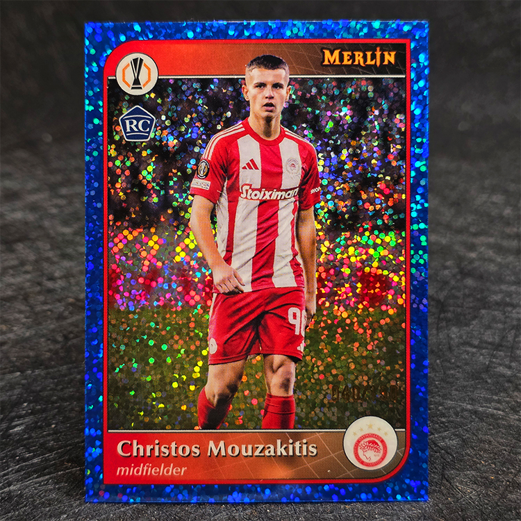 Topps Merlin UEFA 2024-25 - Blue - Christos Mouzakitis, Olympiacos /150 #134
