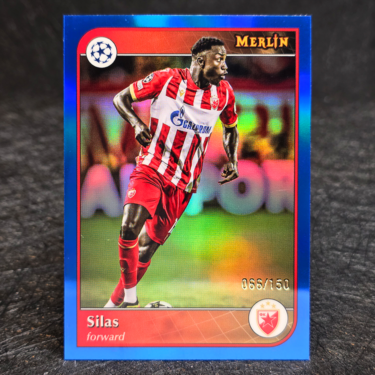 Topps Merlin UEFA 2024-25 - Blue - Silas, Crvena Zvezda /150 #168