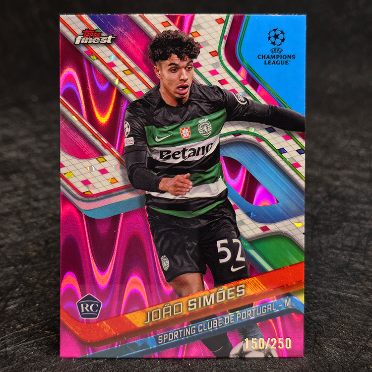 Topps Finest UEFA 2024-25 - Pink - Joao Simoes, Sporting /250 #83