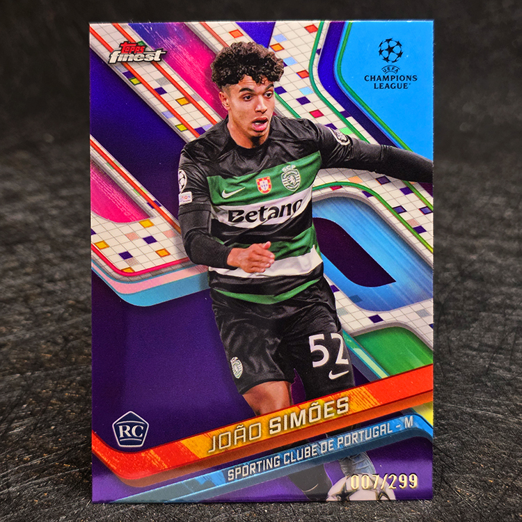 Topps Finest UEFA 2024-25 - Purple - Joao Simoes, Sporting /299 #83
