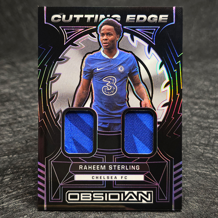 Panini Obsidian 2022-23 - Cutting Edge - Raheem Sterling, Chelsea /50 #CE-RST