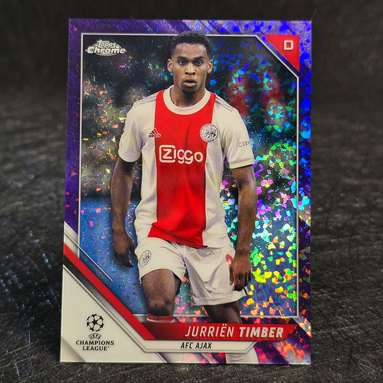 Topps Chrome UEFA 2021-22 - Purple - Jurrien Timber, Ajax /250 #43