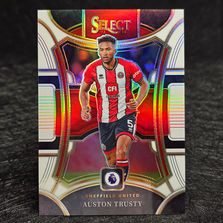 Panini Select PL 2023-24 - Mezzanini, White - Auston Trusty, Sheffield United /20 #185