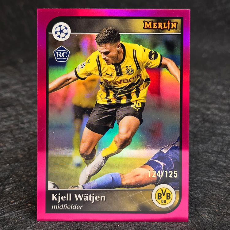 Topps Merlin UEFA 2024-25 - Pink - Kjell Watjen, Borussia Dortmund /125 #113