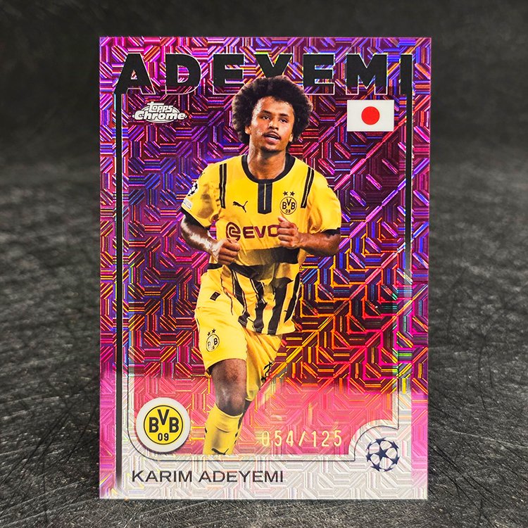 Topps Chrome UEFA 2024-25 - Japanese Edition, Pink Mojo - Karim Adeyemi, Borussia Dortmund /125 #105