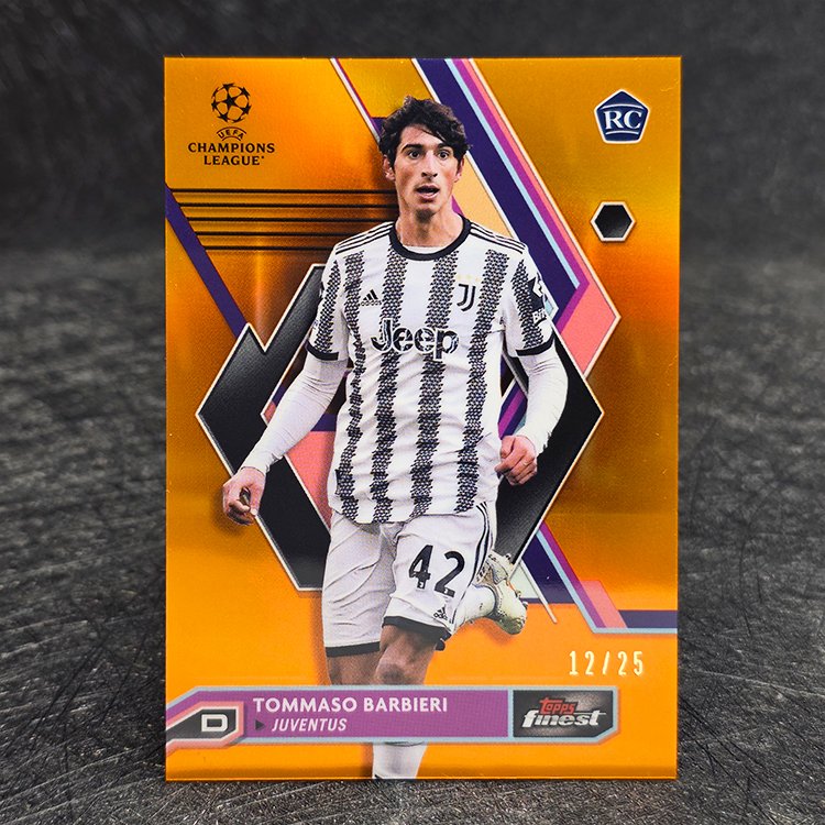 Topps Finest UCL 2022-23 - Orange - Tommaso Barbieri, Juventus /25 #149