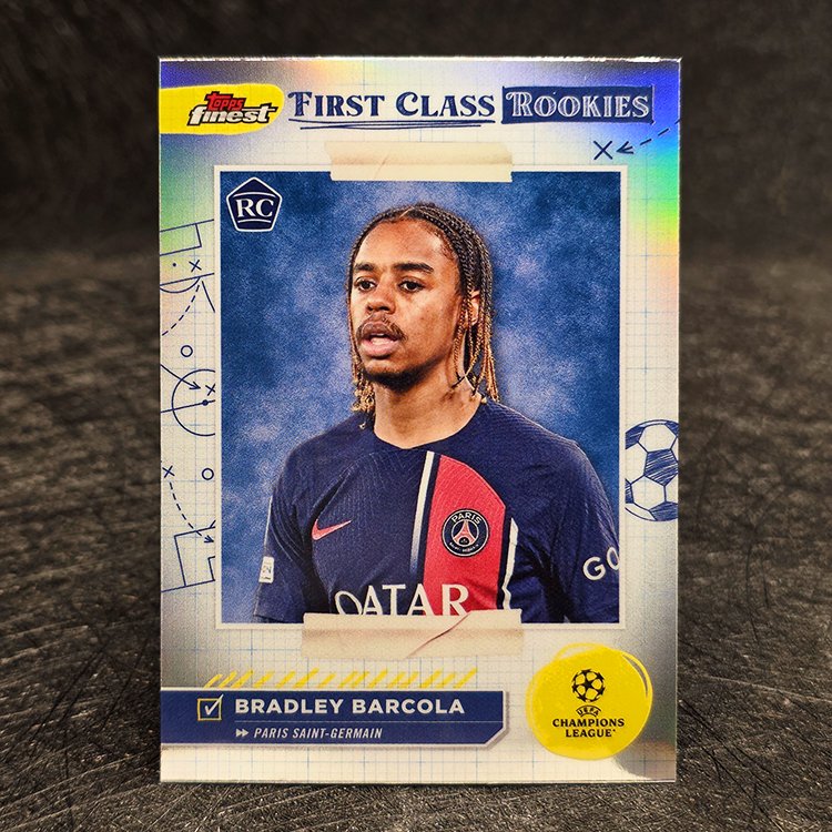 Topps Finest UCC 2023-24 - First Class Rookies - Bradley Barcola, Paris St Germain #FR-9