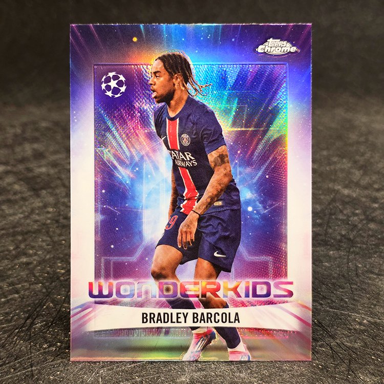 Topps Chrome UEFA 2024-25 - Wonder Kids - Bradley Barcola, Paris St Germain #WK-9