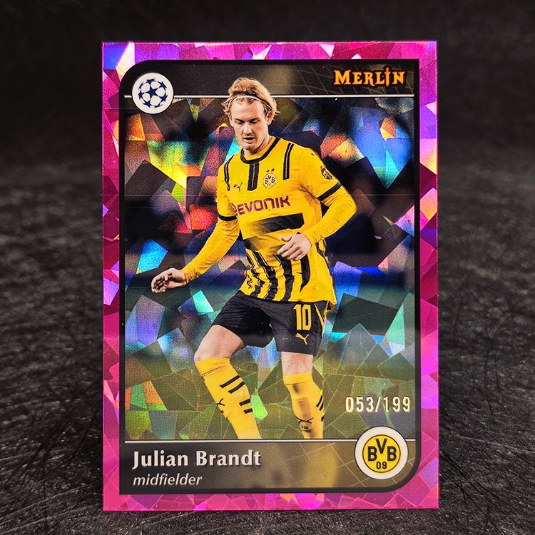 Topps Merlin UCC 2024-25 - Pink Ice - Julian Brandt, Borussia Dortmund /199 #196
