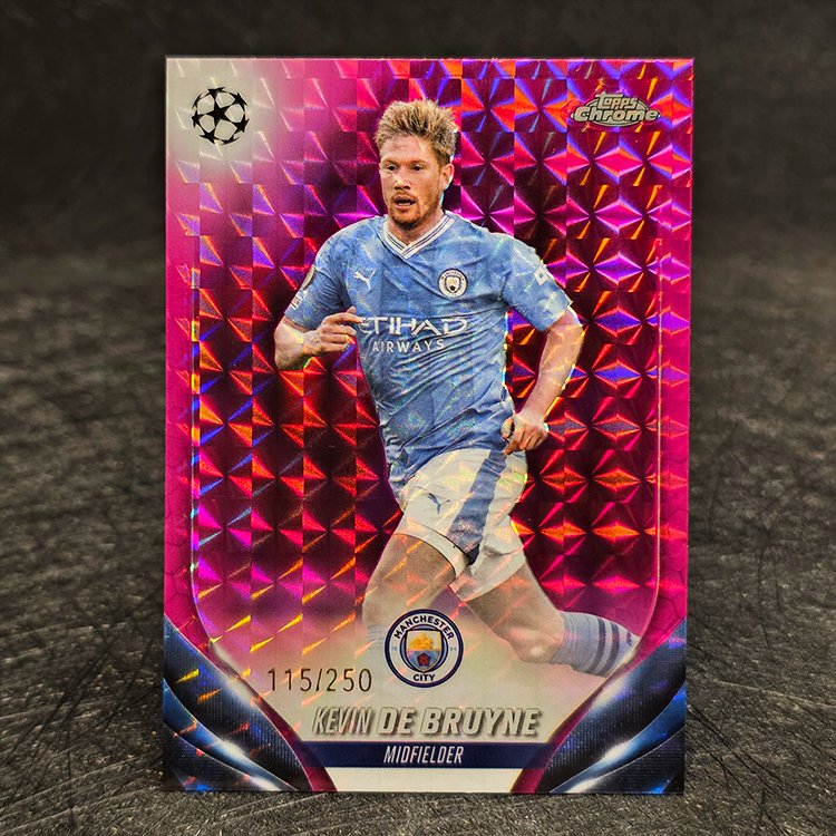 Topps Chrome UEFA 2023-24 - Pink - Kevin de Bruyne, Manchester City /250 #85
