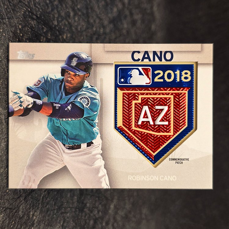 Topps MLB Spring Training 2018 - Logo Patch - Robinson Cano, Seattle Mariners #STP-RC