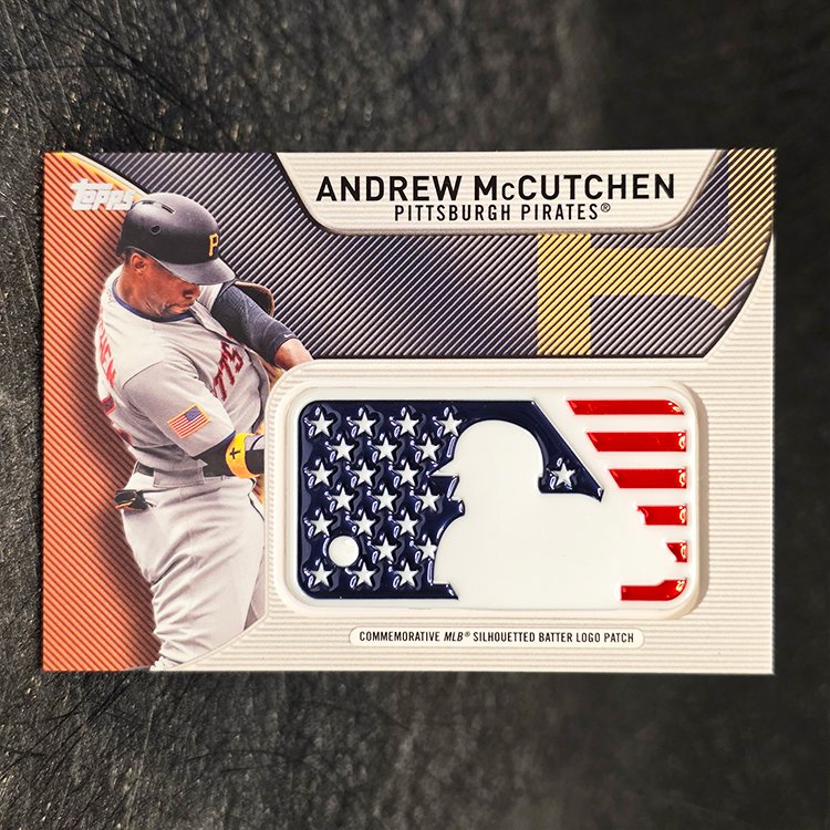 Topps 2017 - MLB Independence Day Silhouetted Batter Logo Patch - Andrew McCutchen, Pittsburgh Pirates #IDML-AM