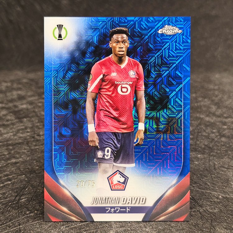 Topps Chrome UEFA Japan 2023-24 - Blue Icy Foil - Jonathan David, Lille /75 #117