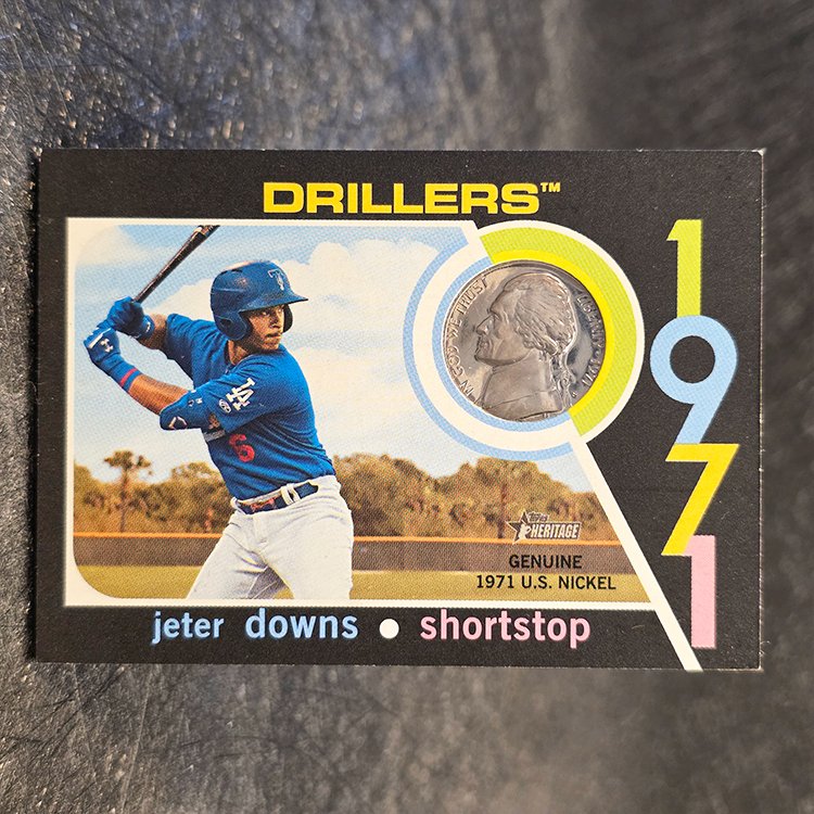 Topps Heritage Minor League Edition 2020 - Mint Relics - Jeter Downs, Tulsa Drillers /99 #71MR-JT