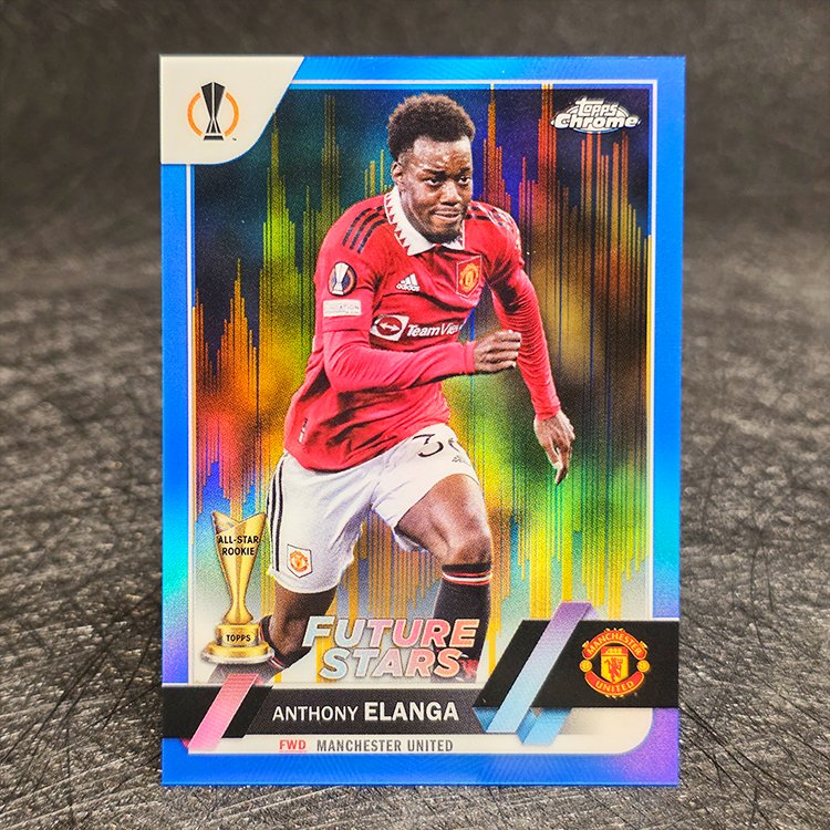 Topps Chrome UEFA 2022-23 - Future Stars, Blue - Anthony Elanga, Manchester United /75 #169