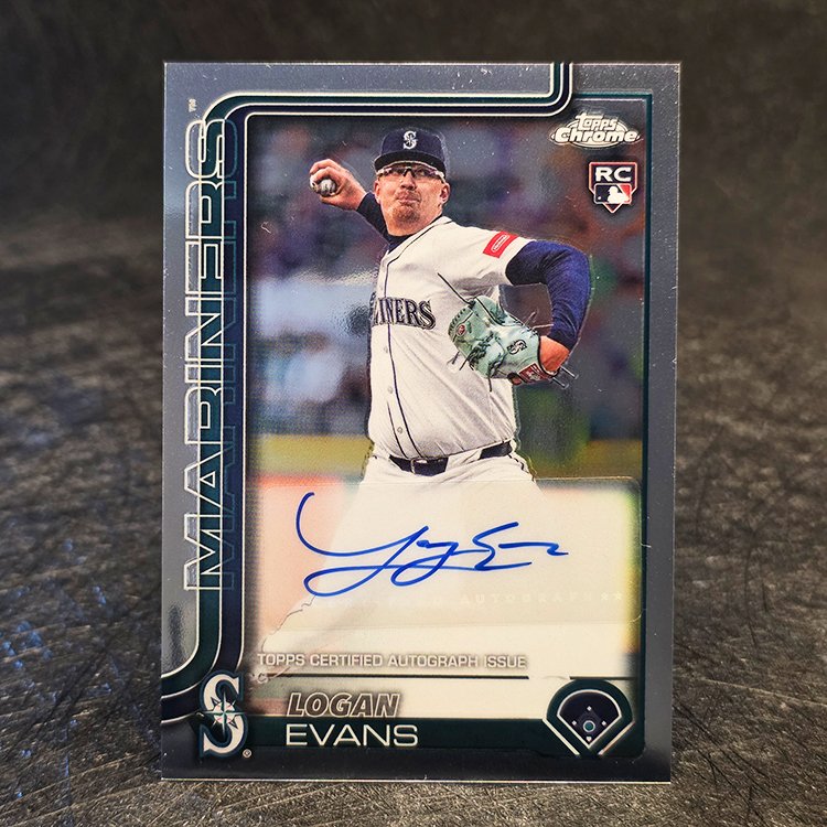 Topps Chrome 2025 - Rookie Auto - Logan Evans, Seattle Mariners #AC-LE