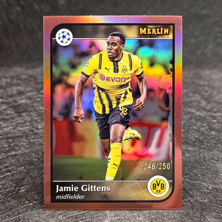 Topps Merlin UCC 2024-25 - Rose Gold - Jamie Gittens, Borussia Dortmund /250 #38