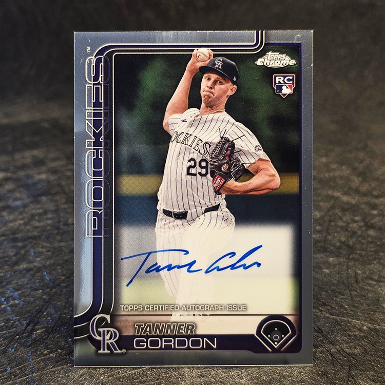 Topps Chrome 2025 - Rookie Auto - Tanner Gordon, Colorado Rockies #RA-TG