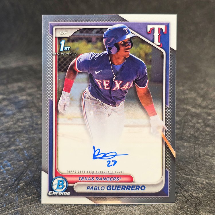 Bowman Chrome 2024 - Prospect Auto - Pablo Guerrero, Texas Rangers #CPA-PG