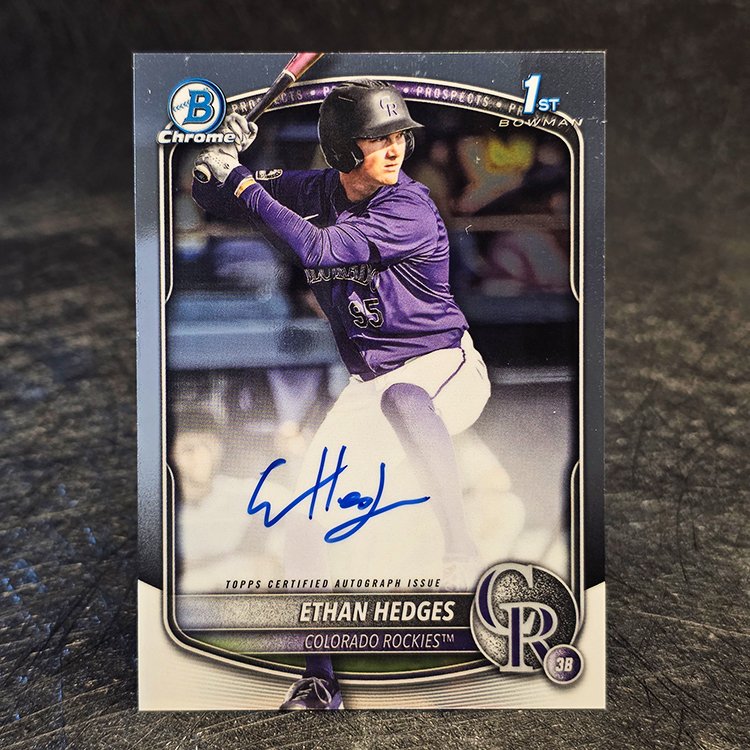 Bowman Chrome 2025 - 1st Auto - Ethan Hedges, Colorado Rockies #CPA-EH