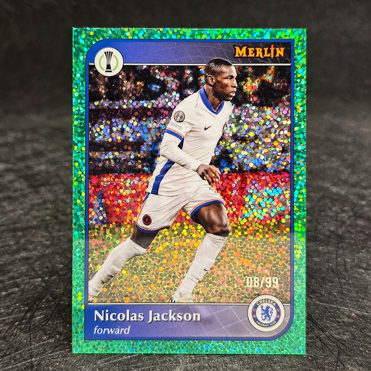 Topps Merlin UCC 2024-25 - Green Speckle - Nicolas Jackson, Chelsea /99 #176