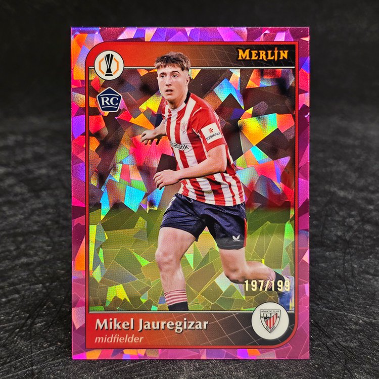 Topps Merlin UCC 2024-25 - Pink Atomic - Mikel Jauregizar, Athletic Bilbao /199 #107