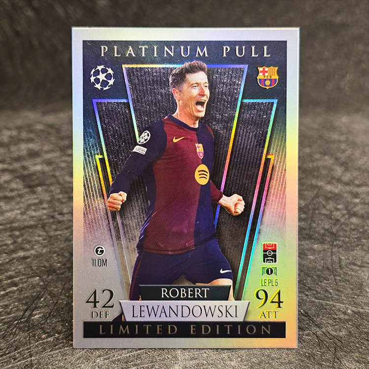 Topps Match Attax 2024-25 - Platinum Pull - Robert Lewandowski, Barcelona # LEPL5