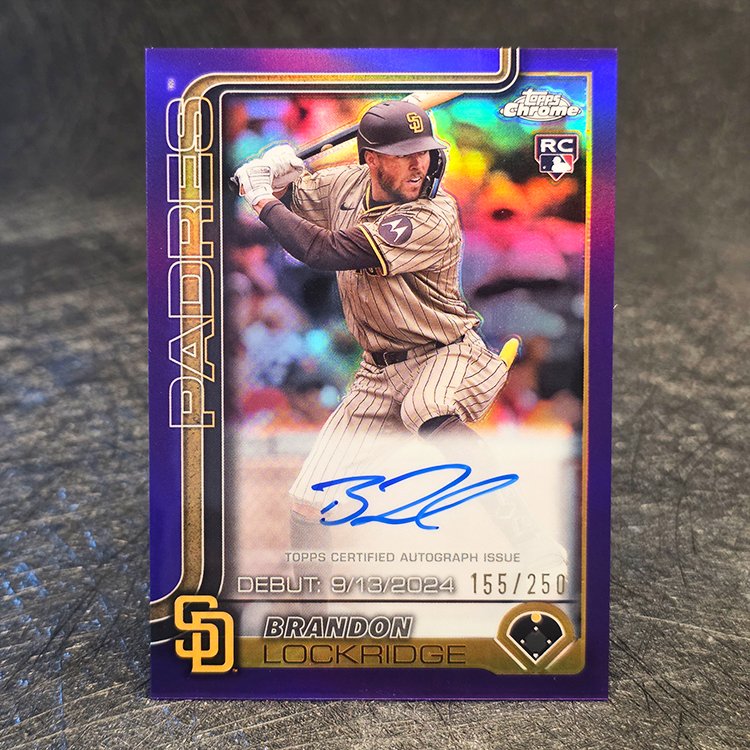 Topps Chrome 2025 - Rookie Auto - Brandon Lockridge, San Diego Padres /250 #CRDA-BL