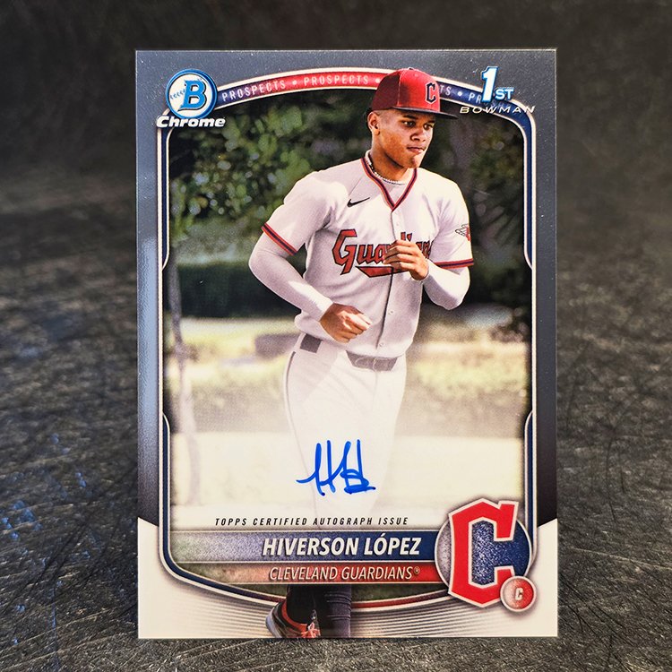 Bowman Chrome 2025 - 1st Auto - Hiverson Lopez, Cleveland Guardians #CPA-HL
