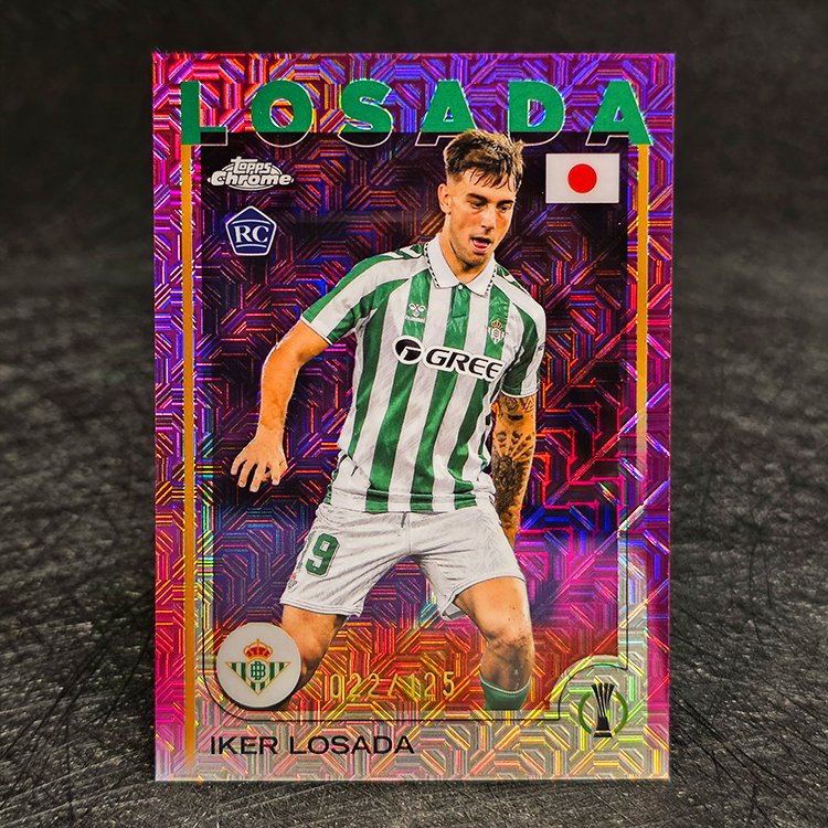 Topps Chrome UEFA 2024-25 - Japanese Edition, Pink Mojo - Iker Losada, Real Betis /125 #19