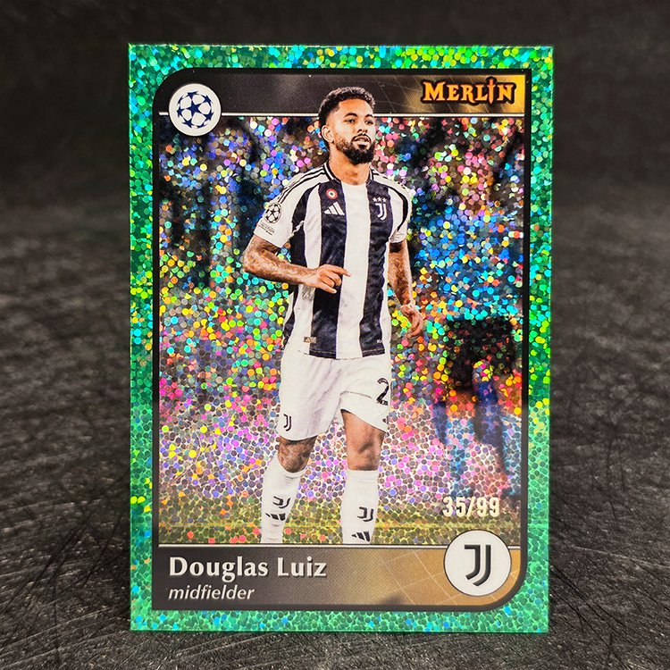 Topps Merlin UCC 2024-25 - Green Speckle - Douglas Luiz, Juventus /99 #26