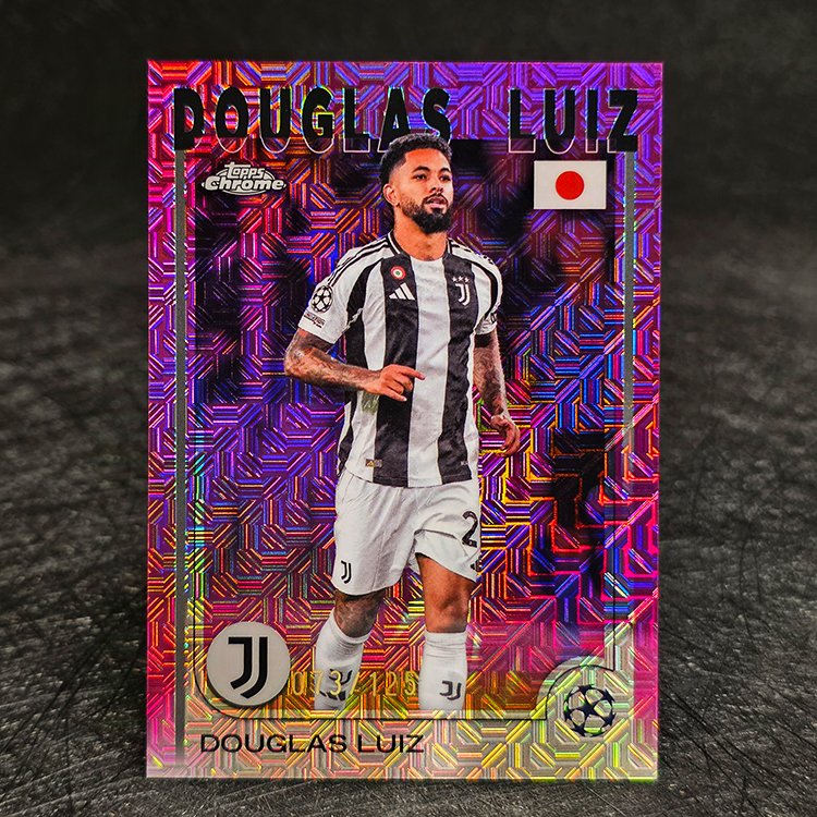 Topps Chrome UEFA 2024-25 - Japanese Edition, Pink Mojo - Douglas Luiz, Juventus /125 #125